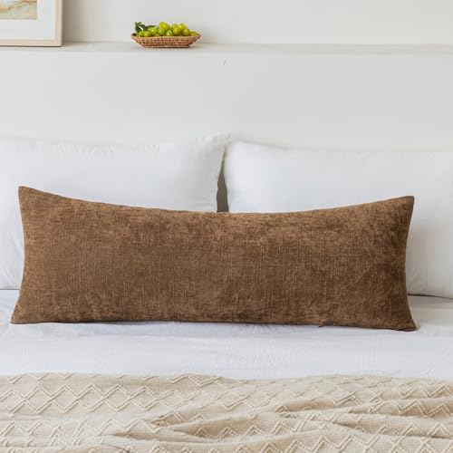 Housse de coussin lombaire en chenille douce avec fermeture éclair invisible - 3