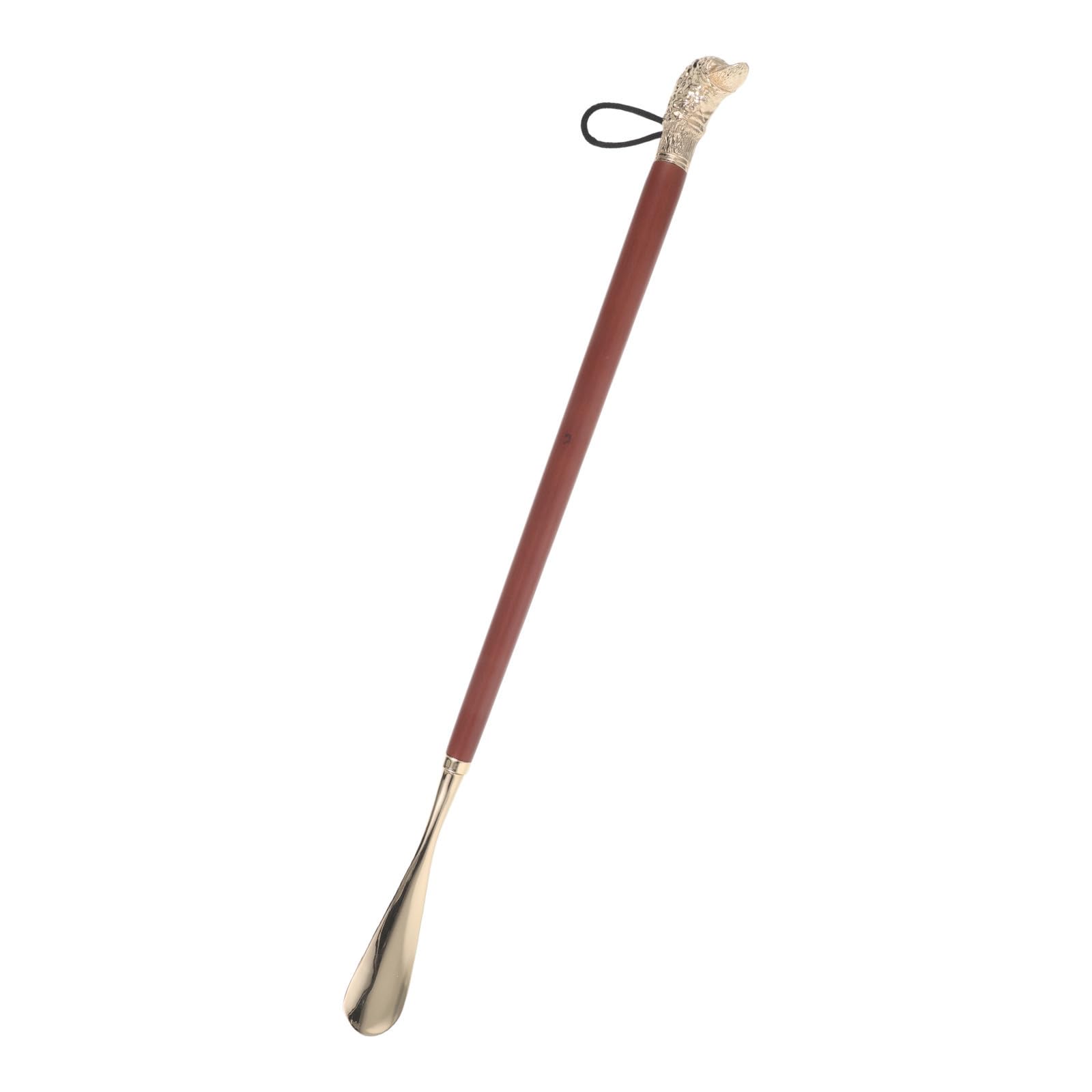 SHINEOFI Calzascarpe Strumento Portatile Design Ergonomico in Metallo e Manico in Legno da 56cm per Anziani e Donne, per Uso Domestico e Viaggi