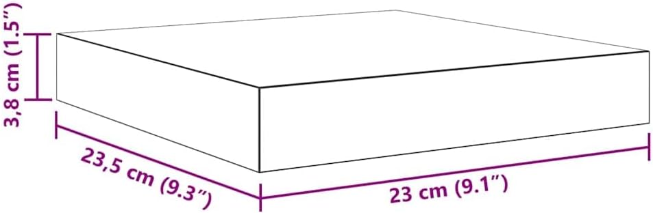 vidaXL Chic Wall Shelf, Rectangular, Strong Home Decor, Perfect for Living Room, Bedroom, Kitchen, and Bathroom