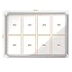 Nobo abschließbarer Schaukasten mit magnetischer Notiztafel, Ideal für den Außenbereich, 8 x A4, Premium Plus, Weiß, 1902579