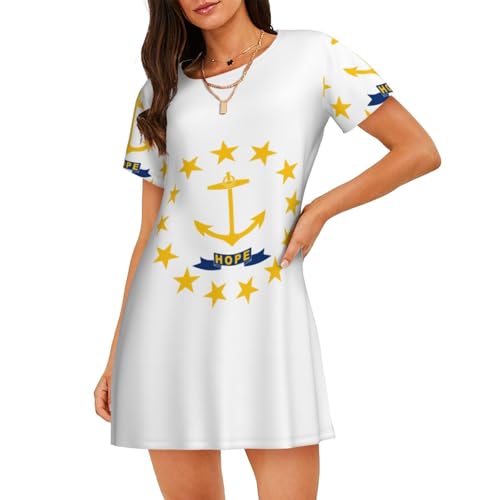 Chemise de nuit Rhode Island pour femme en coton léger
