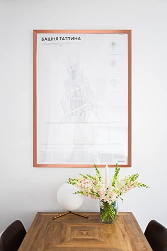 Edgewood 24X36 Poster Photo Frame With Durable Plexiglass For Beautiful Wall Pictures - Ideal For Home, Office, Studio, Or Gallery Displays, Rose Gold, 1-Pack #TOP6