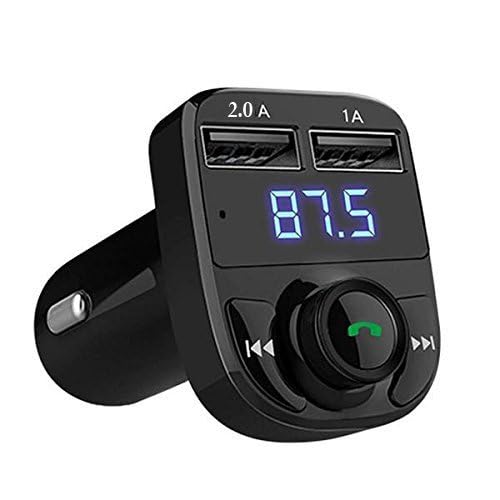 Image of Universal Wireless Bluetooth FM Transmitter in-Car FM Adapter Car Kit with Hands Free Call and USB Car Charger (X8)