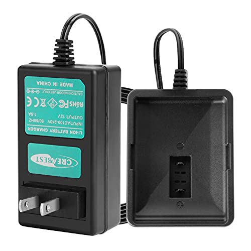 Creabest 12V Li-ion Battery Charger Compatible with Ryobi CB120L CB121L BPL-1220 130503001 130503005