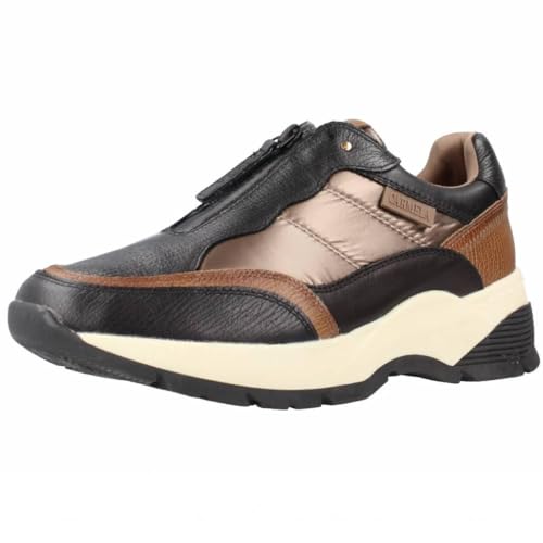 Carmela Femme 161167 Basket en cuir et nylon métallisé chic