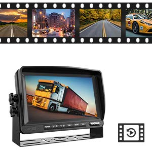 2022 Upgraded Wired 1080P Backup Camera 7" Monitor Built-In Recorder Cab Cam System, Ultra Hd Rearview Screen& 4 Infrared Ip69K Waterproof Cameras For Truck Rv Tractor Camper Skid Steer, Xroose C41 #TOP3