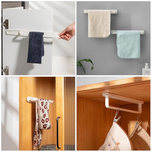 Toalleros de baño deslizantes Operitacx de diseño telescópico push-pull 5