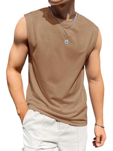 MioRoim Men's Sleeveless T-Shirts for Workout Lightweight Gym Tank Tops Moisture-Wicking Sports Tops for Men