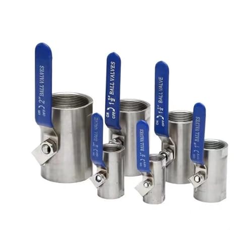 Válvula de bola de acero inoxidable DN15 hembra BSP paso total para tuberías de agua y aceite