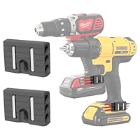 Magnetischer Bit Halter Universal | Werkzeughalter für Schlagbohrer & Bohrmaschinen | Links & Rechts Montage | Anti-Rotations Design | Passend für Dewalt, Makita, Milwaukee(Grau）