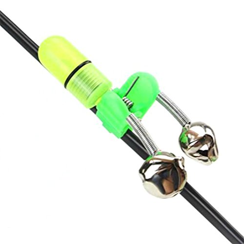 Yygift Set Of 20 Led Twin Bells Fishing Tackle Night Sea Fishing Rod Led Light Clip With Twin Bells Ring Fishing Bite Alarm Indicator On Fishing Rod #TOP2