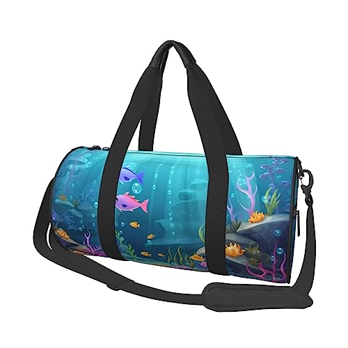 Sac de sport homme feuilles tropicales, idéal du terrain de football aux bassins