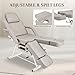 KIIUMI Tattoo Facial Chair with Split Legs, Artist Tattoo Bed for Client, Professional Adjustable Lash Esthetician Table Beauty Salon Spa Equipment with Breathing Hole & Hydraulic Stool, Grey