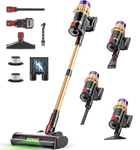 650W Cordless Stick Vacuum, 50KPa Suction, LED Display