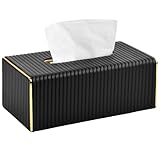 Ecofocet Leder Taschentücher Box, Kosmetiktücherbox, Rechteckig Taschentuchspender Halter, Kosmetiktücher Taschentücher Boxes, Serviette Tissue Box Holder für Esszimmer Kommode Badezimmer