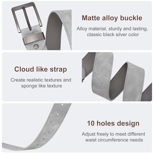 Mens Belts for Jeans Soft Comfortable & Lightweight PU Leather Work Belts for Men Dress Casual Belt for Daily Work3