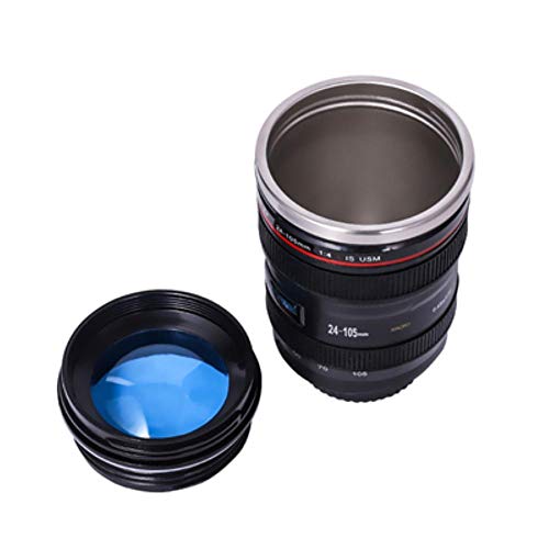 Weinschale Spiegelreflexkamera 350 Ml Persönlichkeit Becher 304 Edelstahl + Abs Kunststoff Bier Tasse Kaffeetasse, B