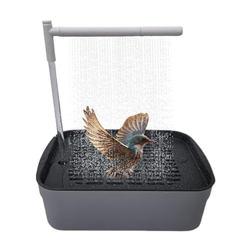 Bird Bath Indoor - Parrot Shower | Quiet Tub With Circulating Faucet | Indoor Bird Bath Automatic Shower | Cleaning Supplies Sta