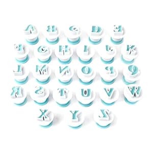 Annvchi Buchstaben Ausstecher für Fondant Ausstecher – Buchstaben Fondant Ausstecher Backen Zubehör – Alphabet…
