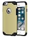 iPhone 6 Plus Cases, Vogue Shop iPhone 6s Plus Case Hybrid Hard PC Bumper Cover and Inner Soft Silicone Corner Protection High Impact Defender Combo Shell Phone Case for iPhone 6 Plus 5.5 inch-Gold
