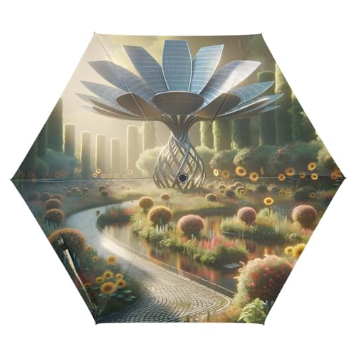 Parapluie solaire de jardin vert en acier robuste pour terrasse et extérieur