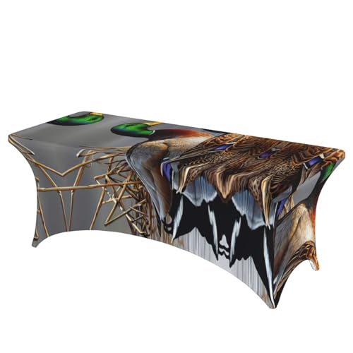 Housse de table rectangulaire extensible élasthanne pour masquer les tables usées - 2