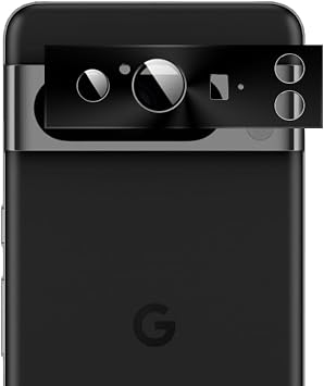 Google Pixel 8 Pro Camera Film Lens Protective Case Lens Guard Aluminum Cover High Transmittance/9H Hardness/Shockproof/One-Piece/Easy to Apply/Dustproof Anti-Dirtproof Google Pixel 8 Pro Camera Lens