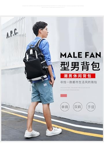 ISaikoy Anime Mashle: Magic and Muscles Backpack Mash Burnedead Bookbag Daypack School Bag Laptop Bag with USB Charging Port (Black 1)2