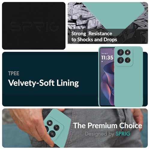 Image of SPRIG Compatible with Moto Edge 60 Stylus Premium Skintone Back Cover Drop Tested Shock Proof Mobile Case for Men, Women, Boys and Girls with Camera Protection (Light Green)