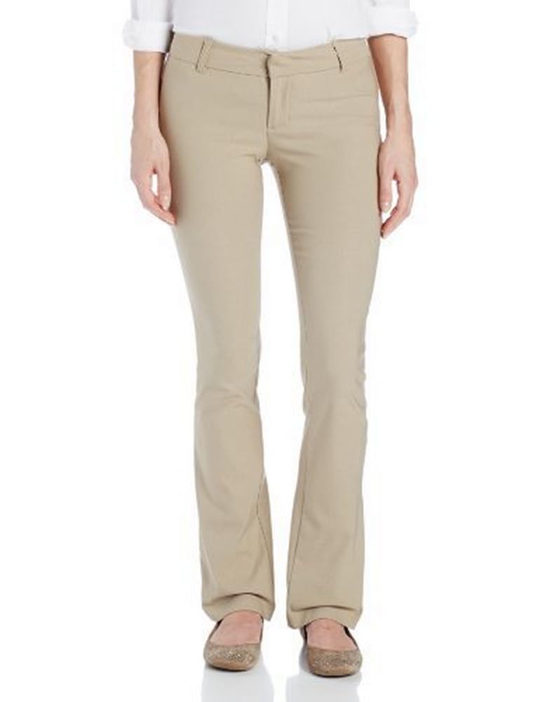 Lee Uniforms Juniors Skinny Boot Leg Dress Pant