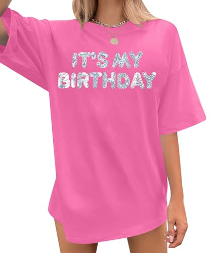 T-shirt It's My Birthday à paillettes, le cadeau d'anniversaire idéal pour femme
