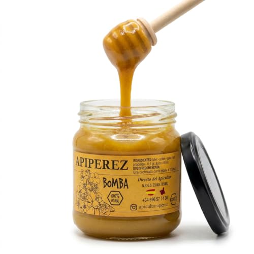 APIPEREZ - Bomba Apícola 250 g, Preparado Apícola con Miel, Polen, Jalea Real y Propóleo, Uso Alimentario Tradicional