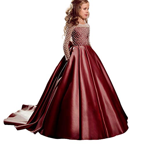 Christmas-Flower-Girl-Dress-Floor-Length-Button-Draped-Tulle-Ball-Gowns-for-Kids-8-Burgundy