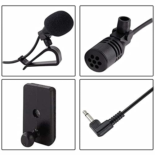 NewTH Mikrofon 3.5 MM Freisprechmikrofon für Fahrzeug Haupteinheit DVD GPS Bluetooth Audio Radio Stereo, Plug and Play,9.85FT