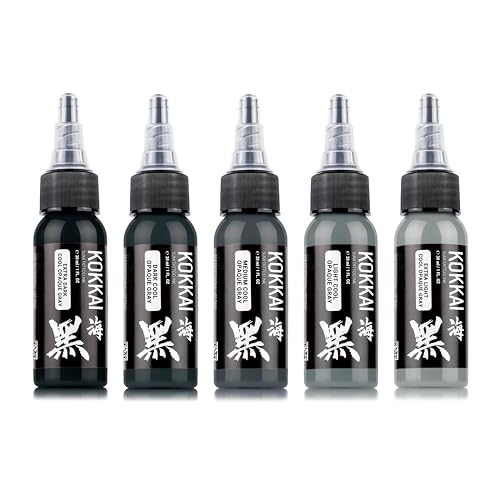 Kokkai Sumi Cool Opaque Gray Tattoo Ink Set, Premium Quality,