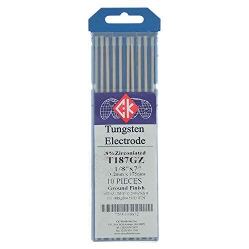 CK T187GZ 0.8% Zirconiated Tungsten Electrode 1/8
