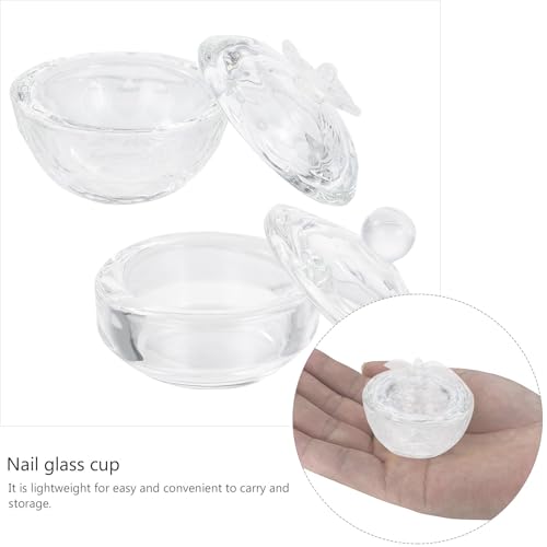 6 piezas copas de cristal para arte de uñas miniatura 7