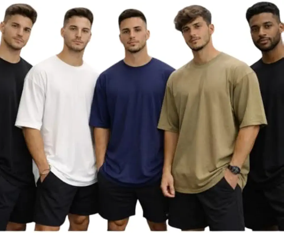 Kit 3 Camisetas Masculinas Oversized 100% Algodão Premium Lisas