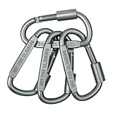 Jawflew Carabiner Clip, Aluminum D-Ring Locking Carabiner, Heavy Duty Carabiners for Dog Leash, Harn