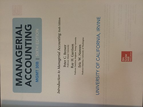 Introduction to Managerial Accounting, Sixth Ed... 1259127435 Book Cover