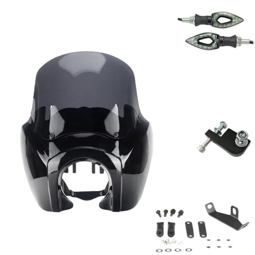 Carénage de phare moto délecteur de vent avec bulle de protection 9 12 15 pouces ajustable