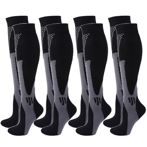 Image of 4 /6 Pairs Compression Socks for Women Men Circulation-Best Support for Nurses,Running,Athletic,Travel