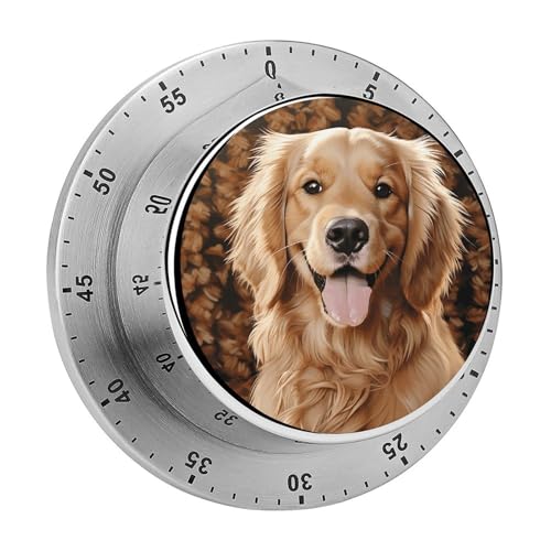 Cute Golden Retriever Kitchen Timers for Cooking Visual Timer Stainless