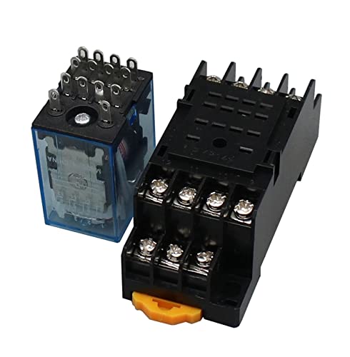 Relé MY4NJ de alta fiabilidad electromecánica 220V de 14 pines con base robusta 4