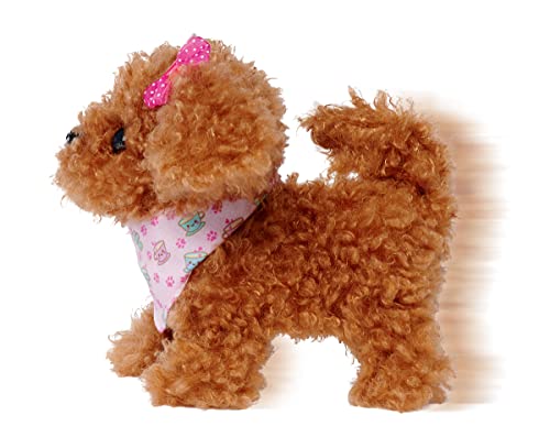 Simba 105890015 - Chichi Love Tea Cup Poodle Puppy, Plüschhund läuft, bellt, wackelt mit dem Schwanz, 16cm, ab 3 Jahren