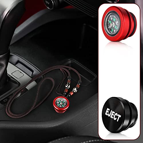 Cigarette Lighter Dustproof Plugs 12 Volt Replacement Car Interior Accessory Car Hanging Ornament, Survival Tactical Compass Backpacking Compass Handheld Compass(Black) #TOP4