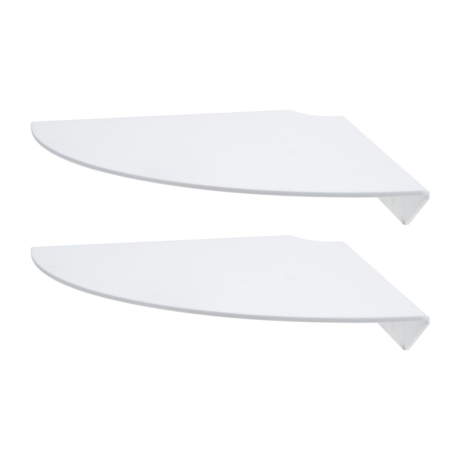 Rangement mural étagères murales flottantes lot de 2 support d'angle acrylique blanc
