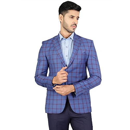 WINTAGE Mens Poly Wool (by Raymonds Mills) Checkered Blazer