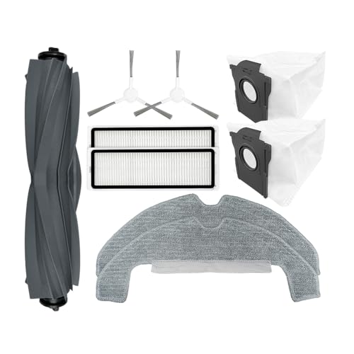 Image of Reverbo Replenishment Kit, Compatible with Dreame D10 Plus Gen 2 Robotic Vacuum Cleaner, Includes One Main Roller Brush, Two Spinning Side Brushes, Two Filters, Two Mops and Two Dust Bags