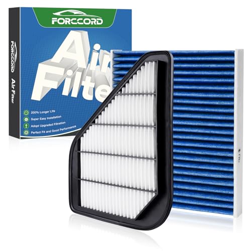 Image of Cabin & Engine Air Filter Combo Fit for Traverse 2009-2017, Acadia 2007-2016, Limited 2017, Enclave 2008-2017, Outlook 2007-2010 Carbon Cabin Filter Replace#CF11663 CA10110 Car Accessories